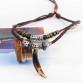 Charms Men Women Jewelry Leather Choker Necklaces Handmade Tee Beads Maxi Necklace Neckless Collares Mujer online shopping india