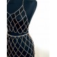 Chran 2017 New Sexy Grid Beach Chain Skirt and Necklace Bikini Body Belly Waist Chain Bra Bralette Women Dress Jewelry CRBJ912