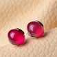 Christmas vintage green red stone earrings Women's stud earrings with stone bridal Jewelry