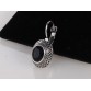 Classic Design Black Rhinestone Oval Shape Earrings New Arrival