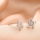 Coleon Elegant Snowflake Stud Earrings 925 Sterling Silver Natural Gem Earring Women Christmas Festival Party Fine Jewelry Gift