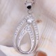Collares 50% off Fashion Heart Pendants for Women Rhinestone Aliexpress Vintage Silver CZ Zircon Jewelry Suspension 2016 N702