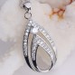 Collares 50% off Fashion Heart Pendants for Women Rhinestone Aliexpress Vintage Silver CZ Zircon Jewelry Suspension 2016 N702