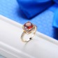 DROLE 2017 New Fashion Design Gold Color Big Zircon CZ Zirconia Stone Rings For Women Engagement Jewelry Gift