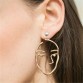 Earrings style restoring ancient ways design color, gold and silver earrings stud earrings strange interesting ear clip female 