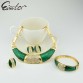 Essiter Statement Bridal Necklace Set Red Jewel Dubai Gold Color Jewelry Women Jewelry Schmuck Crystal Costume Jewellery Sets
