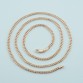 FJ Slim 3mm New 585 Gold Jewelry Women Mens Curb Necklace Long 45cm 50cm 55cm 60cm Link Chains
