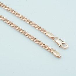FJ Slim 3mm New 585 Gold Jewelry Women Mens Curb Necklace Long 45cm 50cm 55cm 60cm Link Chains