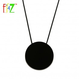 F.J4Z 2017 Designer Necklace Fashion Trendy Big Black White Acrylic Circle Long False Collar Pendant Necklaces for women Bijoux