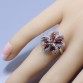 Fabulous 925 Silver Red Garnet Austria Crystal Women 4PCS Jewelry Set Ring Size 6/7/8/9/10 Bracelet 19CM Free Gift Z102