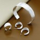 Factory price wholesale 925 jewelry silver plated cute jewelry sets necklace bracelet bangle earring ring SMTS312