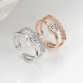 Fashion Joint Knuckle Ring Women Toe Ring Rose Gold And Silver Plated Austrian Crystal Nail Zircon Midi Set Mid Finger Rings