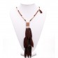 Feather Necklace Collier Plume Indian Tribal Jewelry Long Women Necklace Native American Navajo Jewelry Cowgirl Necklace Hippie