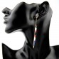 France Romantic Women Jewelry New Design Long Colorful Enamel Strip Drop Earrings Factory Wholesale