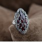 GAGAFEEL Authentic 100% 925 Sterling Silver Rings With Garnet Stone Luxury Jewelry Brand Wedding Engagement For Women Gift