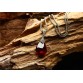 GZ S925 Solid Silver MARCASITE Garnet Pendants 100% Real Pure 925 Sterling Silver Pendant Necklaces for Women's Day Gift LP04