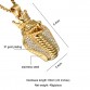 HIP Hop Iced Out Bling Full Rhinestone Big Cobra Snake Men Pendants Necklaces Gold Color Stainless Steel Animal Necklace Jewelry