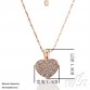 HOT ! ! 18 K rose gold Heart Jewelry Sets love crystal Necklace & Earrings Wholesale Fashion Jewelry sets