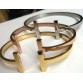 High Fashion Designer bracelets for women stainless Steel open Bangle 2017 Bracelets T Bangles smooth arm cuff  Brand Jewelry