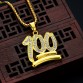 Hip Hop Charm Pendants Rock Jewelry Gift Number 100 Bling necklaces N536
