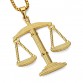 Hip Hop Men Women Rhinestone Justice Balance Scales Necklaces Pendants Golden  stones Chains bling Crystal Jewelry Gifts