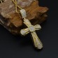 Hip Hop Micro Pave Full Rhinestone Titanium Stainless Steel Iced Out Bling JESUS Christ Cross Pendants Necklaces for Men Jewelry