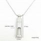 Hot Exclusive Glass Openable Collect Sand Flower Necklaces & Pendants Glass Cylinder Cremation Urn Necklace