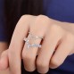 Hot Sale Wholesale 2017 New Fashion Super Shiny Zircon Design 925 Sterling Silver Adjustable Size Rings for Women Jewelry Gift