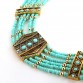 Indian Native American Tribal Jewelry Persian Chunky Bib Necklace Statement Multi Strand Beaded Necklace Collier Plastron