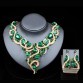 Indian jewelry nigerian beads necklaces gold color  necklace and earrings  bridal jewelry sets six colors free shipping