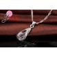 JEXXI 925 Sterling Silver Classic Drop Shape White Crystal Jewelry Sets Water Wave Necklace Pendant Hoop Earrings