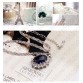 JEXXI Bridal Wedding Jewelry Sets Women Crystal 925 Sterling Silver Blue Cubic Zircon Engagment Earrings Pendant Necklace Set
