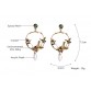 KISS ME Gold Color Birds Flowers Big Earrings for Women New Design Cute Fashion Jewelry Vintage Accessory