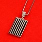 LEEKER Vintage Style Solid Big Black Square Pendant Long Necklace With Cubic Zirconia Snake Chain Women Female Jewelry 92413 LK3