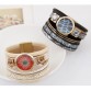 LEMOER 2017 Designer Enamel Flower Gem Magnetic Leather Bracelets&Bangles Wrap Bracelet bileklik Jewelry for Women pulseras Gift