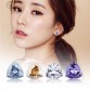 LEPAPILLION 925 Sterling Silver Women Earrings Fashion Ear Jewelry Simple Colorful Crystal Stud Earrings Trendy Earrings Brincos