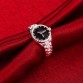 LINDAJOUX Watch Shape Silver Fashion Rings for Women Trendy Party Jewelry Round Cubic Zirconia Womens Silver Ring Accessories 