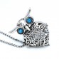 LOTS 5PCS Antique Silver Heart Owl Hollow Locket Pendant Aromatherapy Essential Oil Diffuser Jewelry 31" Chain Necklace