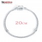 LZESHINE 2016 Hot Silver Love Snake Chain Fit Pan Charm Bracelets & Bangles Jewelry Gift For Men Women 17-21cm br1