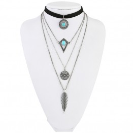 Layered Necklace Hippie Indian Native American Jewelry Choker Necklace Ethnic Navajo Tribal Necklace Online Shopping India