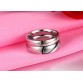 Looker Fashion Love Heart Couple Ring for Women Men Wedding Engagement Rings Wholesale Stainless Steel Jewelry