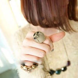 Lovely Free Shipping 2017 new jewelry European style Fashion royal punk animal vintage circle owl open finger ring adjust women