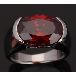Luxurious Oval Red Garnet 925 Sterling Silver Overlay Women's Fashion Jewelry High Quality For Women Sales Size 6 7 8 9 S0234