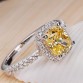 Luxury 2 Carat Yellow CZ Diamant Weddings Rings for Women Real 925 Sterling Silver Sona Simulated Diamant Jewelry Ring ZR129