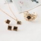 Luxury Gold Women Rhinestone Crystal Bracelet Earring Ring Necklace Jewelry Set Gifts