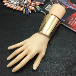MANILAI 2017 Simple Design Smooth Alloy Cuff Bracelets For Women Statement Jewelry Classic Big Bangle Manchette Accessories