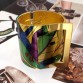 MANILAI Fashion Country Style Painting Design Opened Big Cuff Bangle Bracelet For Women High Quality Costume Jewellery 2017