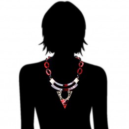MOON GIRL 2017 New Resin buckle Chain Choker Maxi Necklace Charms Fashion Jewelry display Statement Long Necklace for women 