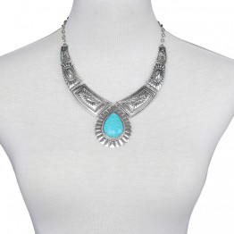 Maxi Necklace Hippie Chic Boho Bib Statement Necklace Chunky Indian Native American Jewelry Women Necklace Navajo Jewelry