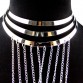 Metal Choker necklace Women Necklaces&Pendants big  Long Necklace Chokers 2017 Punk Sexy Statement  summer jewelry